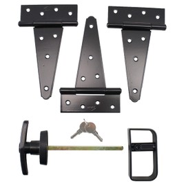 Shed Windows and More Single Door Hardware Kit (6" Hinge), T Handle and Screws