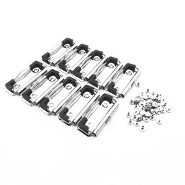 Julyun 10 Pack Clipboard Clips 7cm,10cm,12cm,3 Sizes You can Choose, Mountable Metal Clipboards Hardware (Centimeters, 7cm with Hook and Rubber Grip)