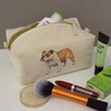 'English Bulldog' Canvas Wash Bag/Makeup Case (CS00014679)