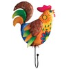 Dekorative Wandhaken Set, 3-teilig, Hahn Eule Frosch Design, Bunte Metallhaken
