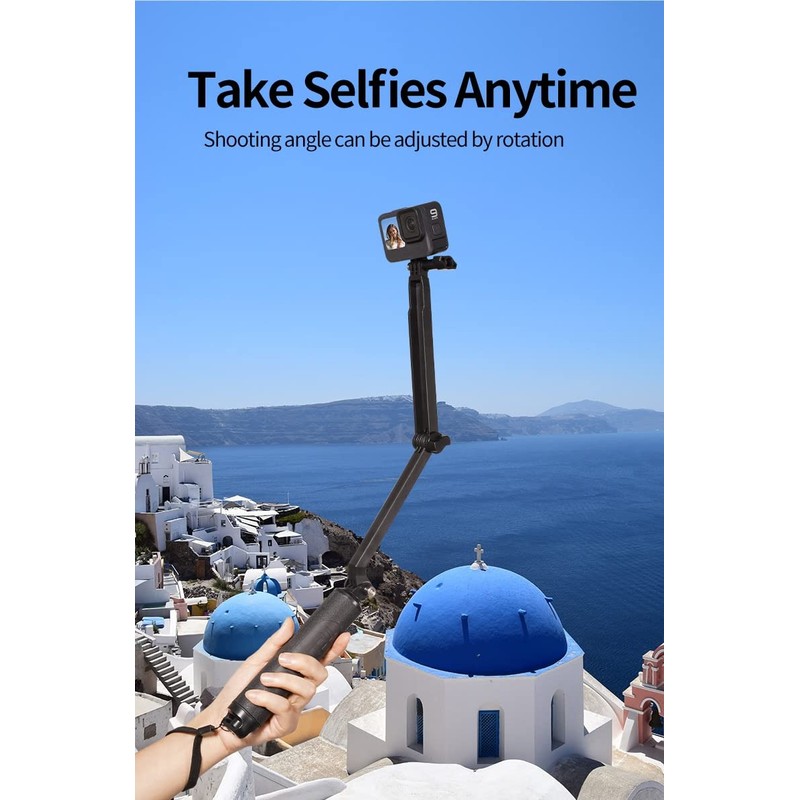 Waterproof Selfie Stick Floating Hand Grip + 3-Way Grip Arm