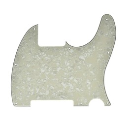 KAISH 8 Hole Tele Blank Guitar Pickguard Tele Pick Guard Scratch Plate for Telecaster Esquire Aged Pearl