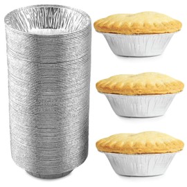 Spare Essentials (120 Pack) 5" Aluminum Pie Pans 5 Inch, Mini Pie Tins Disposable, 5 Inch Aluminum Foil Pie - Individual Pie Pans perfect for Baking, Storing & Reheating Pot Pies Small Pie Tins