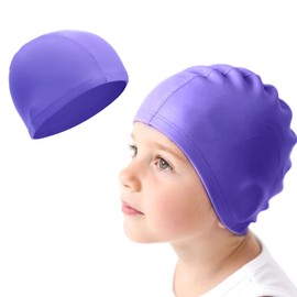 Kids Swimming Caps Soft Stretchable And Comfortable Durable Anti-tear for Hair Protection Anti-slip Swim Cap for Long Short Hair Kids Children Boys and Girls