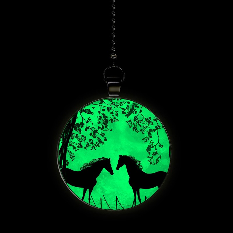 Gotham Decor Horse Pair in Spring Glow in The Dark