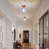Luafac Vintage Glass Flush Mount Ceiling Light - 2 Pack，7.9