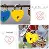 VeYocilk 3 candados pequeños en forma de corazón amarillo con