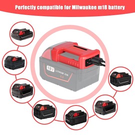 KUNLUN 2 Pack USB Charger Adapter Compatible for Milwaukee M18 18V Battery, Dual Output Port with USB and Type-C Charging Interface(Adapter Only)