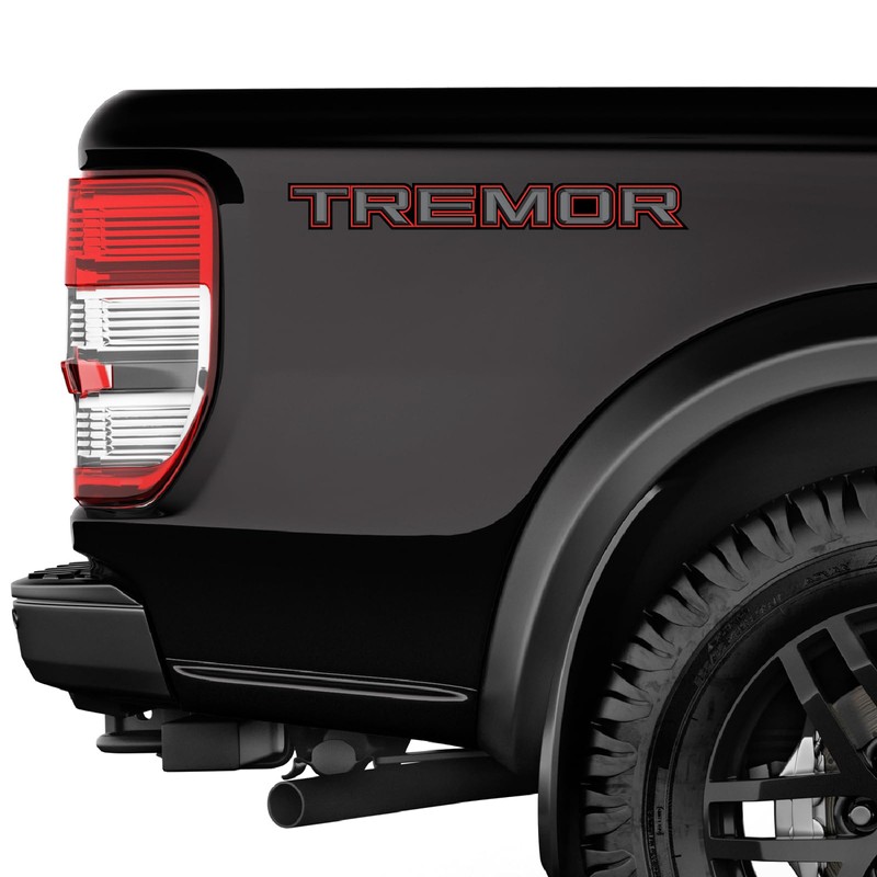 Tremor Decals Package Truck Bed Side/Red Line
