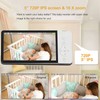 Baby Monitor 720P HD Display Pan Tilt Camera Two Way