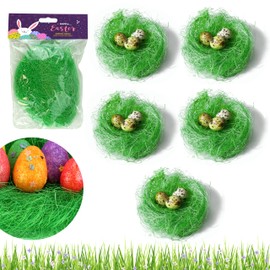 150g Easter Basket Grass Green, Easter Decoration Fake Grass Gift Box Filler for Easter Basket Filling, DIY Easter Egg Decorations Party Supplies Box Stuffing