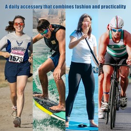 SKYWAY Polarized Sunglasses Women Men,Wrap-Around Sports Sunglasses for Cycling Running Fishing Baseball UV Protection SS8006 (Black Frame/Blue Lens)