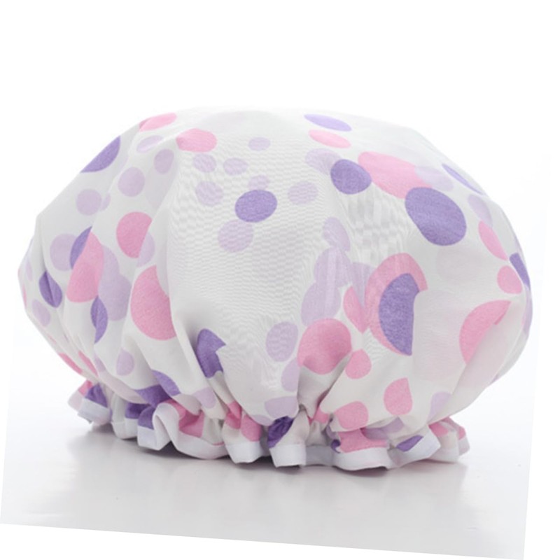 NOLITOY 2pcs Eva Bath Caps Hair Cover for Shower Double