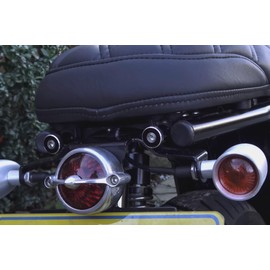 Motone OTS002B Air Cooled Bonneville T100 Scrambler Seat Bolt, Thruxton, 1.1 inches (28 mm), Aluminum, Black