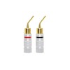 CERRXIAN Curved Surface, Solid Copper, Solder-free, Screw-On, 2mm Pin Audio