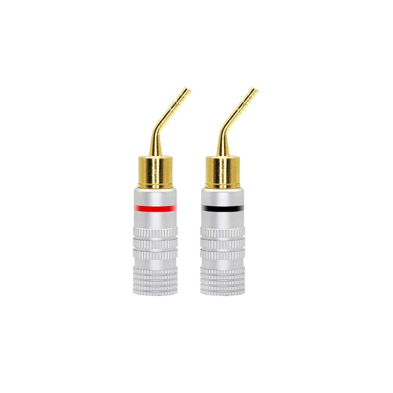 CERRXIAN Curved Surface, Solid Copper, Solder-free, Screw-On, 2mm Pin Audio