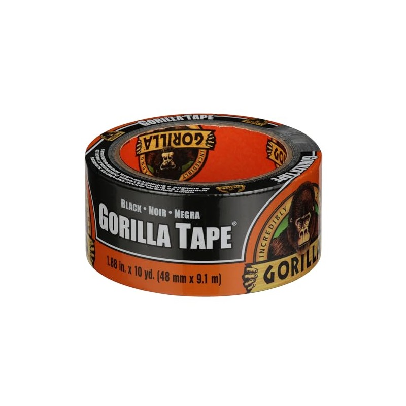 Gorilla Gorilla Tape, 3" Core, 1.88" x 10 yds, Black