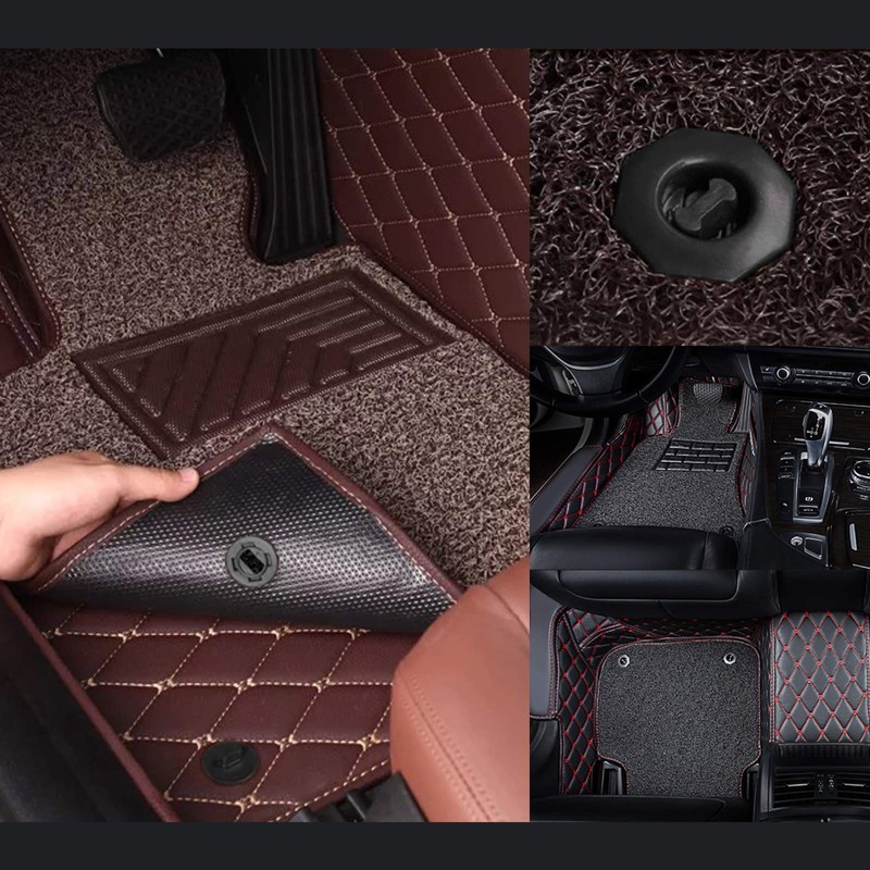 Create idea 4Pcs Dual Layer Car Mat Retainer Carpet Anti-Slip