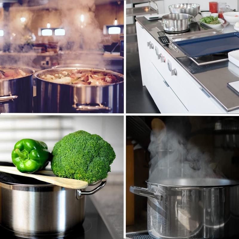 Pack of 2 Kerafactum Glass Pot Lid with Stainless Steel