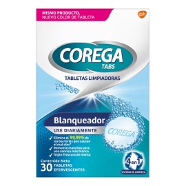 Corega Tabs Blanqueador Tabletas Limpiadoras Efervescentes