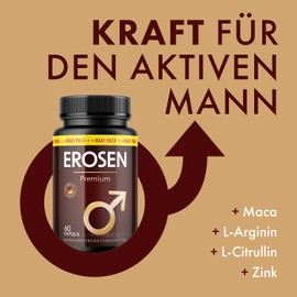 Erosen Premium Capsules | Love, Lust & Passion | Easy to Use | 60 Capsules