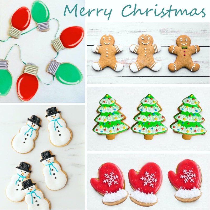 JOB JOL Christmas Cookie Cutters 6 PCS, 4''