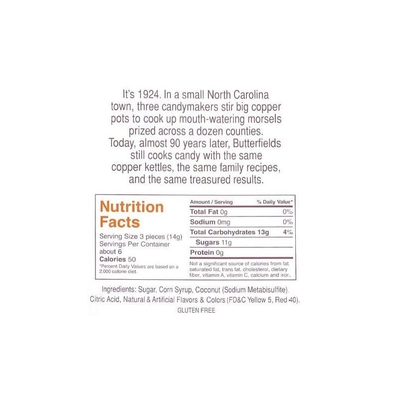 Butterfields Candy - Gourmet, Old-Fashioned HONEYBELL ORANGE Buds Hard Candy,