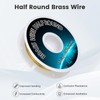 18 Gauge Brass Wire Half Round 1.02x0.51mm - 3.0 oz