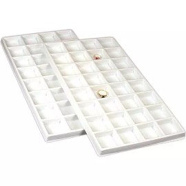 FindingKing 2 White Plastic 32 Compartment Jewelry Tray Inserts