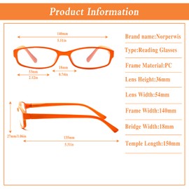 NORPERWIS 6 Pack Ladies Reading Glasses for Women Blue Light Blocking Spring Hinge Fashion Eyeglasses Readers for Women (Mix Color-5, 0.75, multiplier_x)