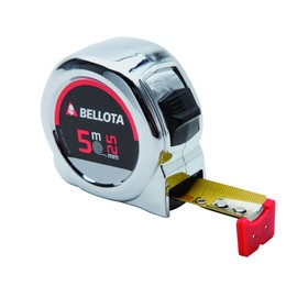 Bellota 50012M-5 BL Self-retracting tape measure 5 m with tape 25 mm wide and WITH MAGNET. Tape marked on both sides. Precision level II