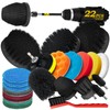 Holikme 22Pack Drill Brush Attachments Set, Scrub Pads & Sponge,