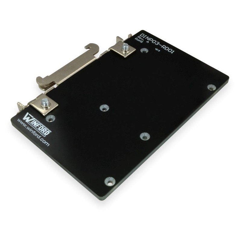 Winford Engineering DIN Rail Mounting Plate for Arduino, Right Angle