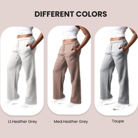Common Stitch 3 Pack Sweatpants Women, Wide Leg Womens Sweatpants, Workout - Yoga Pants (Available in Plus)