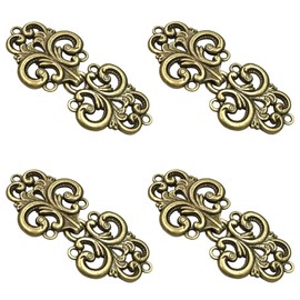 Trsnzul Cloak Clasp Fasteners 4 Pairs Clip Closure Jacket Fasteners Closures Decorative Replacement Buttons Cardigan Clip Robe Closure Made of Metal for Cardigan Cape