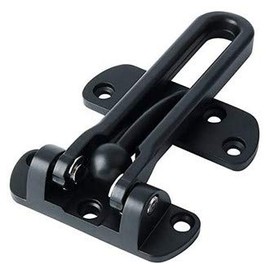 TOGU 2 Pack Solid Door Security Guard,Gate Latches Swing Bar Door Lock,Burglar-Proof Padlock Door Clasp for Home,Apartment,Hotel,Motel,Dormitory,Black