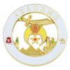 Shriner AEAONMS White & Gold Masonic Auto Emblem - 3"