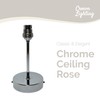 Chrome Ceiling Rose Light Pendant Fitting Flat Ceiling Pendant Light