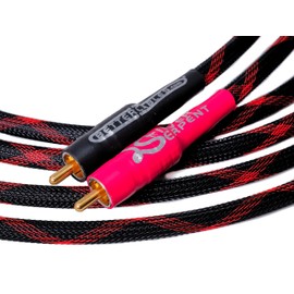 Better Cables 6 Feet Silver Serpent Anniversary Edition Red/Black RCA Audio Interconnect Cables - Stereo Pair (2 Cables) High-End, High-Performance, Premium Hi-Fi Audio