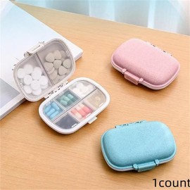 Portable 8-grid Pill Storage Box, 1 Count Dustproof Sealed Pill Organizer, Kitchen Accessories, Pill Storage Box for Home Office Outdoor Travel:_Off-white_one-size