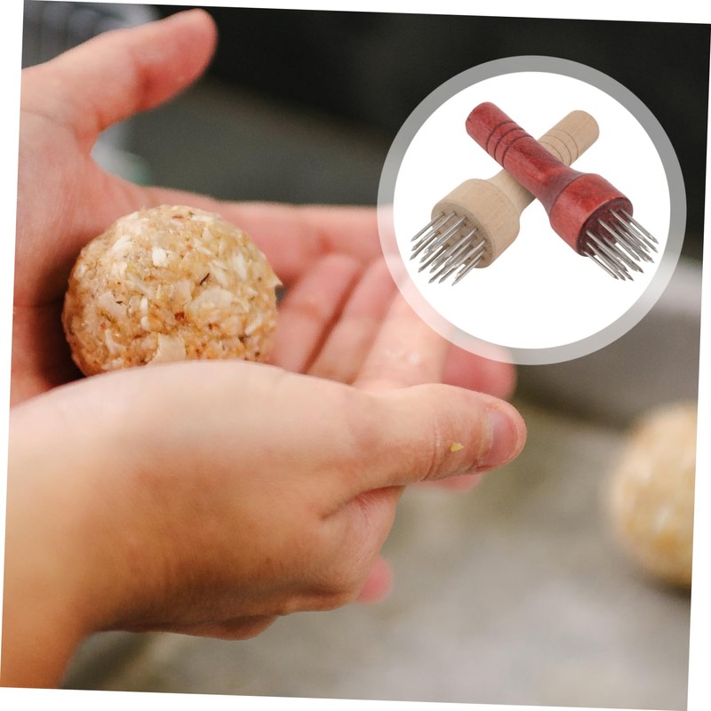 LABRIMP Meat Tenderizing Needle Set 2pcs Dishwasher Safe for Steak