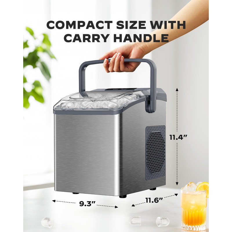 Silonn Countertop Ice Maker Machine, 26 lbs per Day, Fast