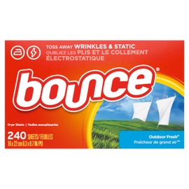 Bounce Fabric Softener Sheets, Outdoor Fresh Scent, 240 Count