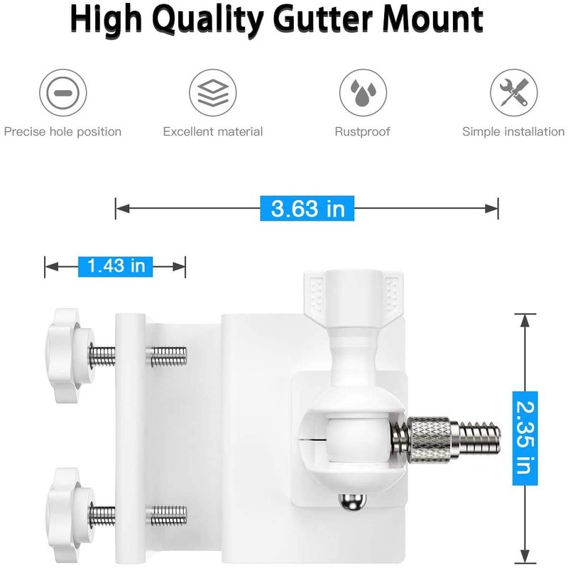 HOLACA 2Pack Gutter Mount compatible with for Arlo Pro Solar