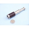 Hampton Nautical Scout's Chrome/Leather Spyglass Telescope with Black Rosewood Box,