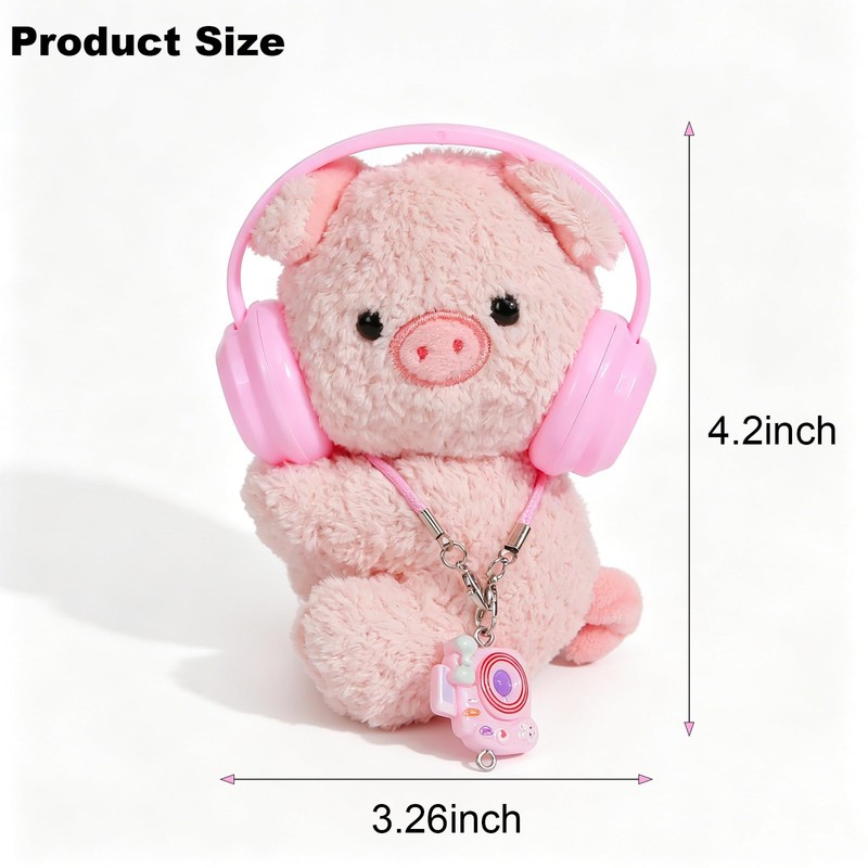 COGEEK Cute Pig Car Dashboard Decor, Soft Plush Car Screen