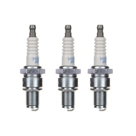 3x Spark Plug BR9ES Long Thread Fits Gilera Runner, Stalker, Storm, Piaggio NRG, Diesis, Sfera, TPH, NSL, MC2, MC3, Power - 2-Stroke Scooter Spark Plug Set - 3 Pieces
