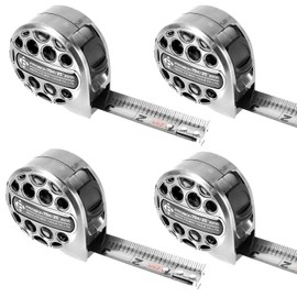 4PCS/Pack Retractable Tape Measure 25 Foot/7.5M Stainless Steel Measuring Tape Double Sided Blade Scale Measurement Steel Power Tape Blade (4)