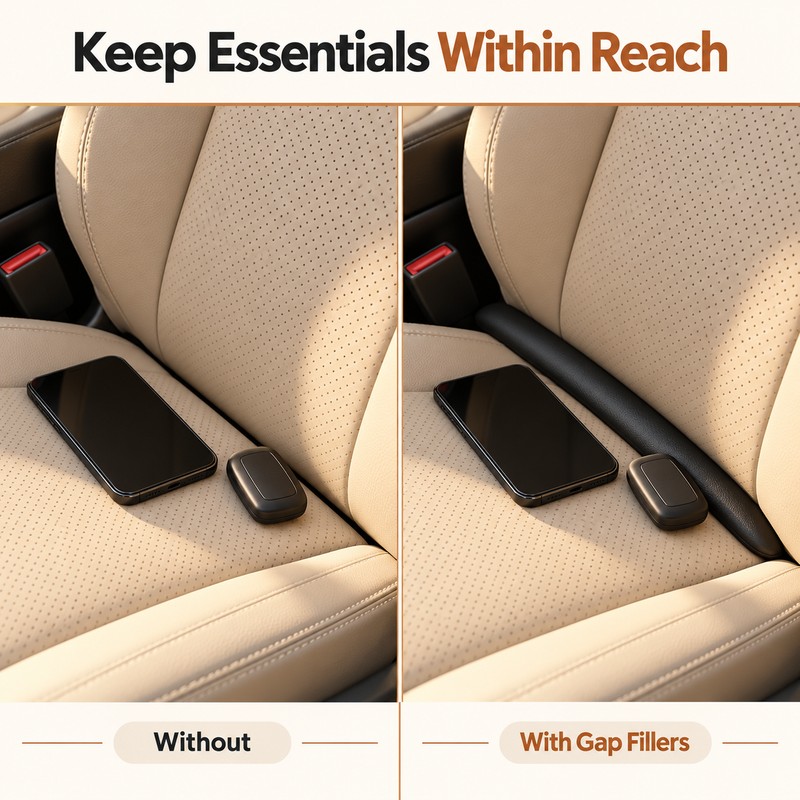 Car Seat Gap Filler 2 Pack – Flexible Seat Crevice