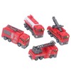 4Pcs 1: 32 Fire Truck Toy Set High Simulation Pull